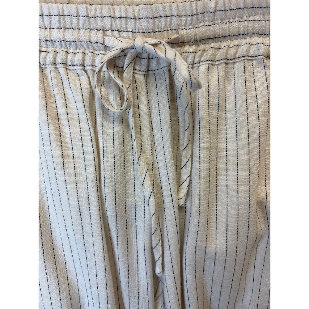 NWT Soya Concept Cream & Black Striped Shorts #0456 SZ XXL Linen Blend - Picture 4 of 5